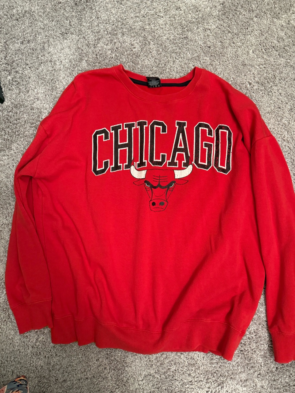 NBA Chicago Bulls Red Crewneck Sweatshirt